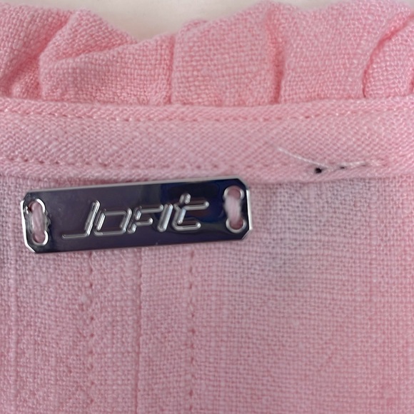 JoFit Pink Ruffle Popover Linen Blend Sleeveless Top. Size XXL. NWT. - Picture 8 of 12